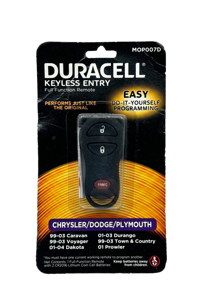 NEW DURACELL KEYLESS ENTRY FULL FUNCTION REMOTE MOP008D NEW