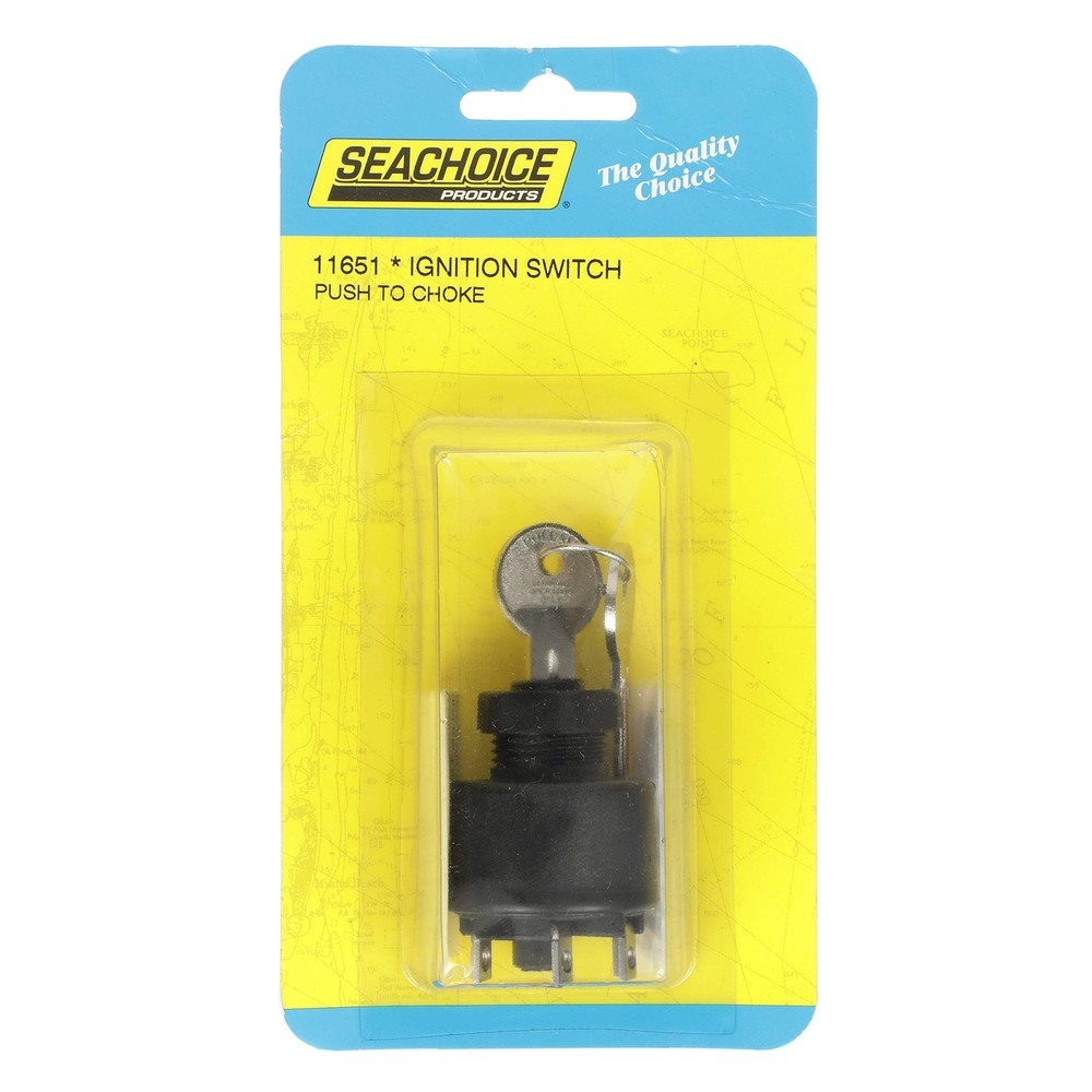Seachoice Ignition Starter Switch for Johnson/Evinrude, Push to Choke