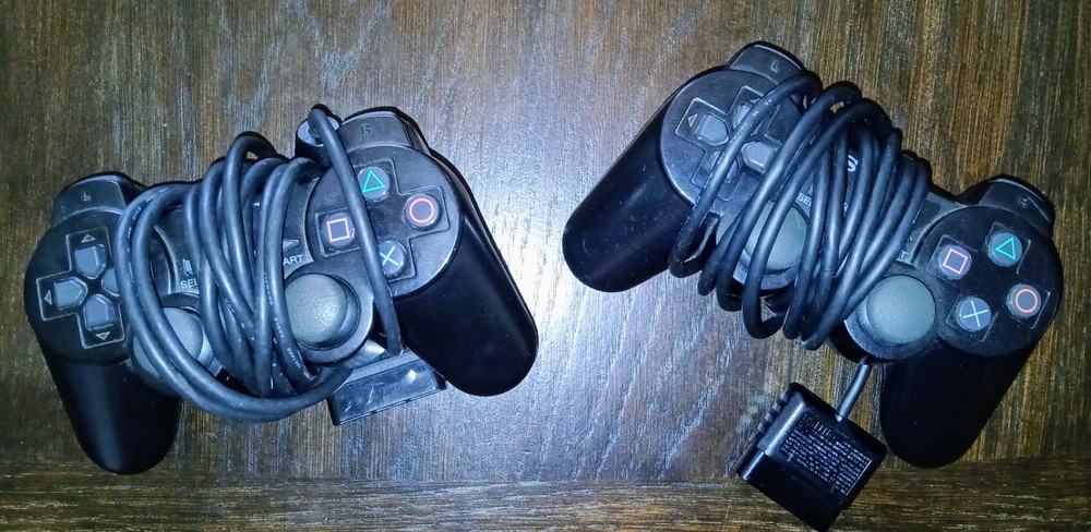 ps2 accessories: dance pads, controllers, microphone, headset.