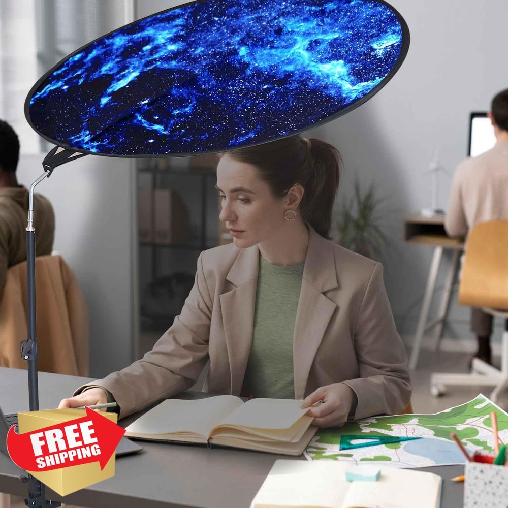 Office Cubicle Desk Shade 36" Circular Light Blocker Clamp Cover