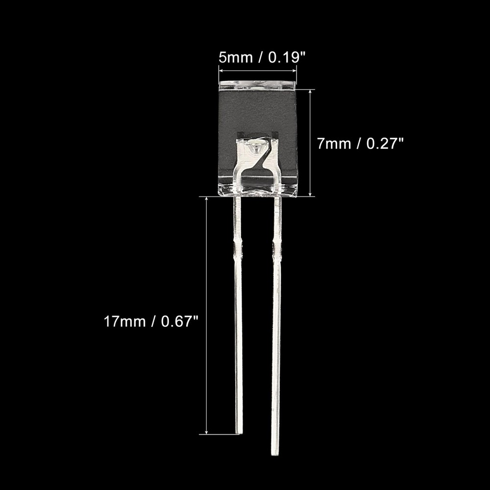 150Pcs 2x5x7mm Light Diode Rectangular Bright Clear LED Lamp Bulb White