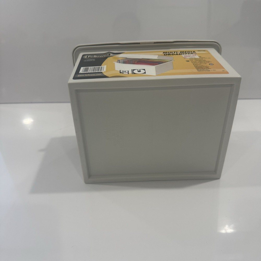 Fellowes Multi Media Organizer Storage Box CD Diskette Case w Lid