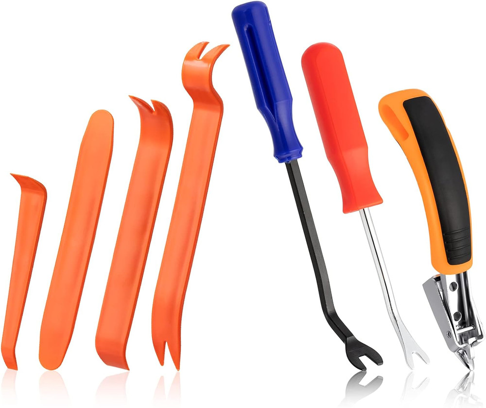 7 Pieces Staple Remover Tools Set for Upholstery, Construction and Auto Car, Pro