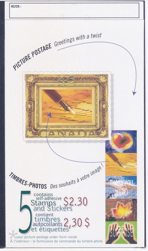 Canada 1853a MNH 2000 Complete Booklet +Labels Self-Adhesive VF