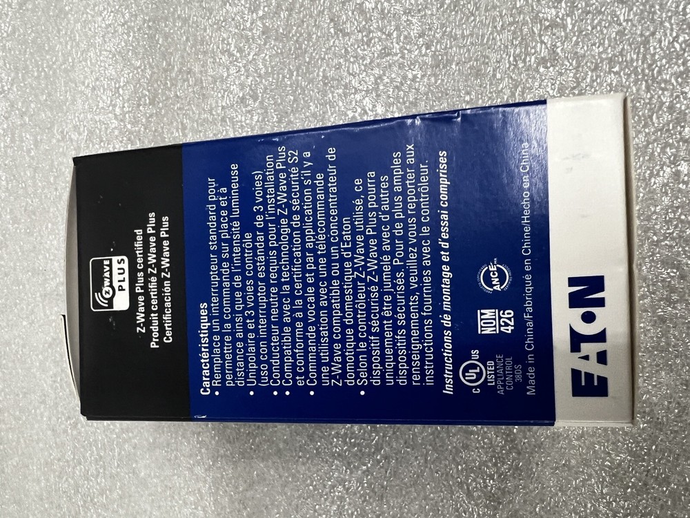 Eaton RF9601DBK Eaton Z-Wave plus decorator switch