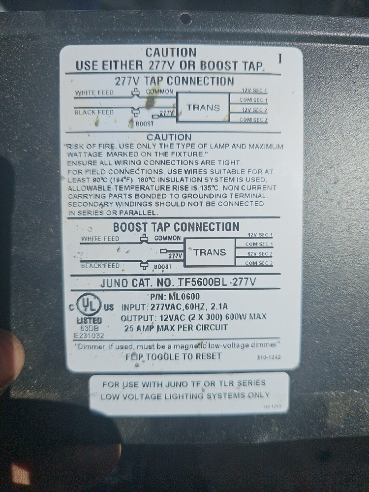 Juno Lighting TF5600BL_277V, P/N:ML0600