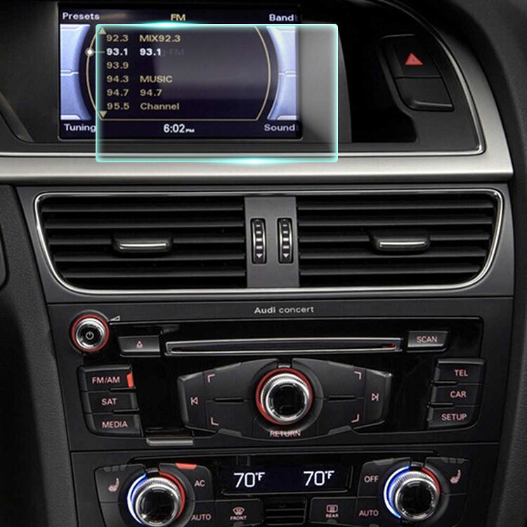 Crystal Clear Screen Protector for 2017 Audi A4 non NAVI Vehicle Navigation