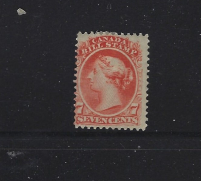 Canada 1865 Bill Stamp 7c red #FB24 MH C$25