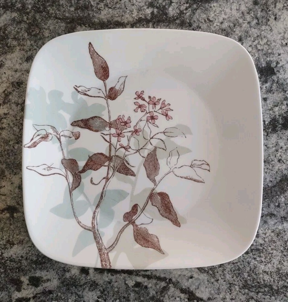 Corelle by Corning "TWILIGHT GROVE" Square Dinner Plate 10.5"