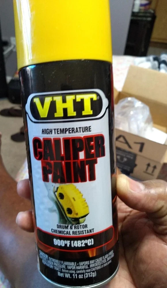 Ceramic Yellow Spray High Temp Coating Engine Caliper Brake Rotor Spring Paint