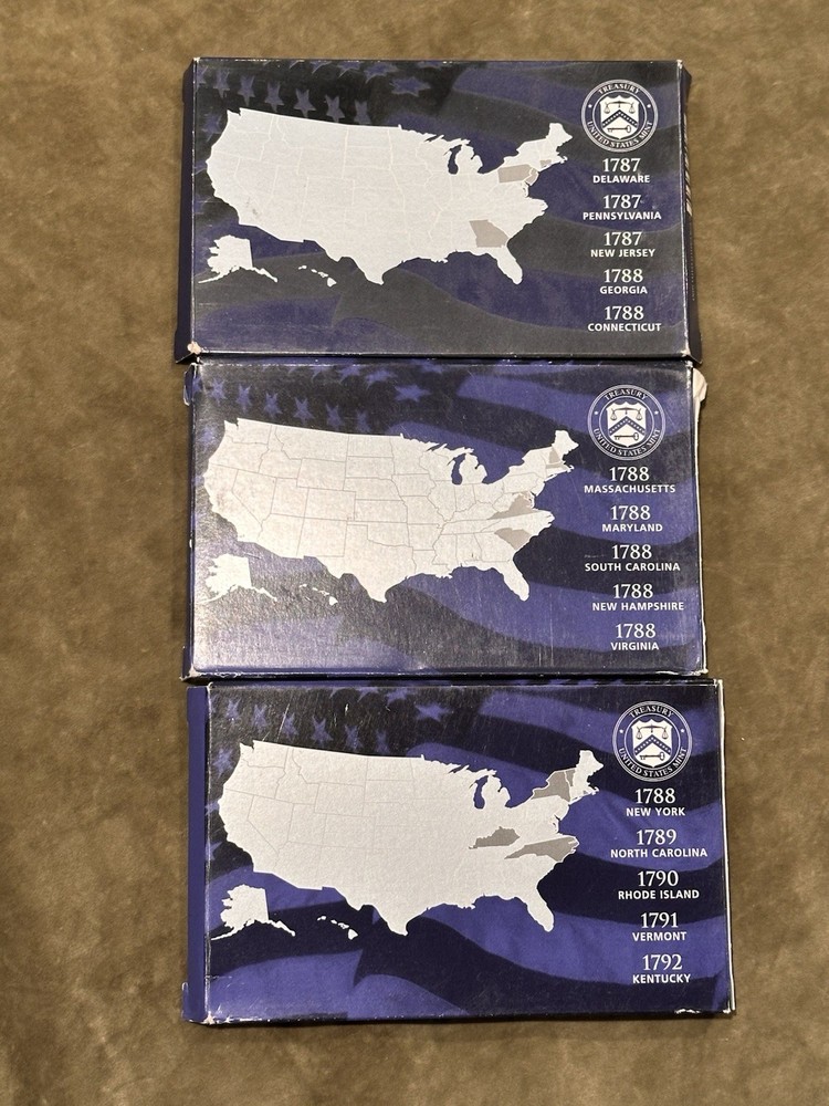 US Mint 50 State Quarters Proof Set Cases “EMPTY” 99-01