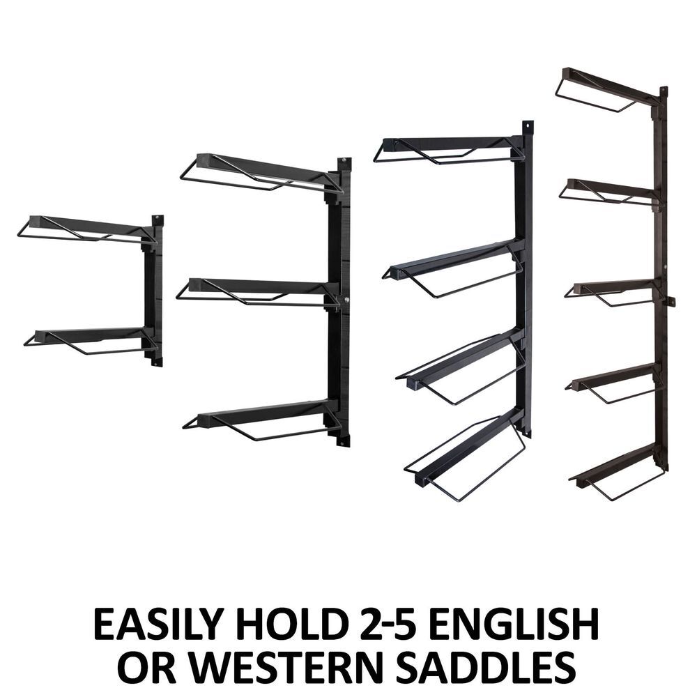 Easy-Up Mounted Saddle Racks | Storage Solution | Color Black | Various Style