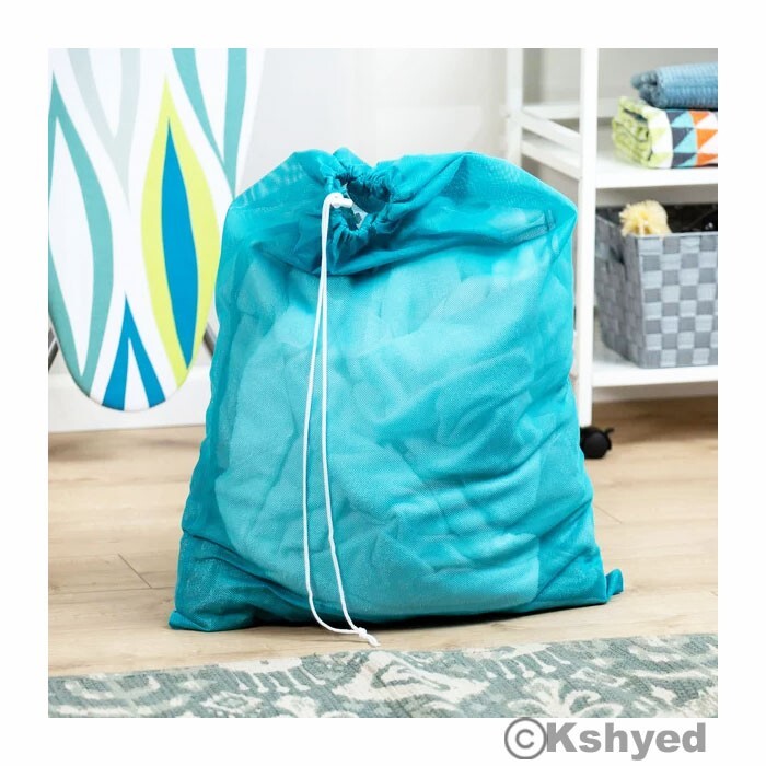 Large 29"X40" Laundry Bag Heavy Duty Nylon With Drawstring Assorted (10 Pack)