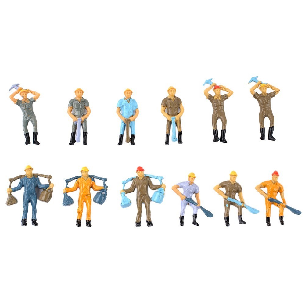 Figures Workers Figures Brand New 12 Pcs 4 Poses Figures High Quality