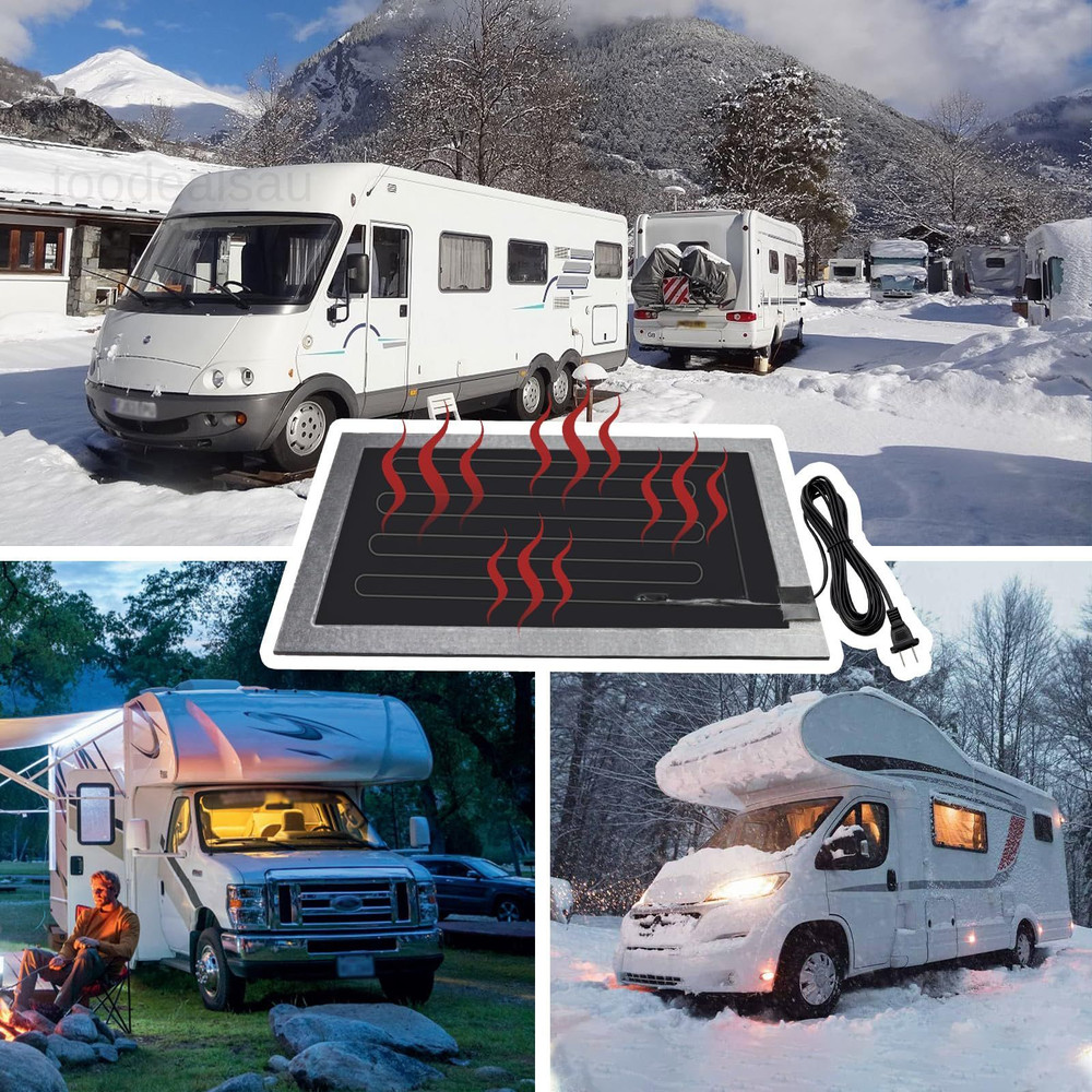 RV Holding Tank Heater Pad,3PCS 12"x18" 120V Pad with Black