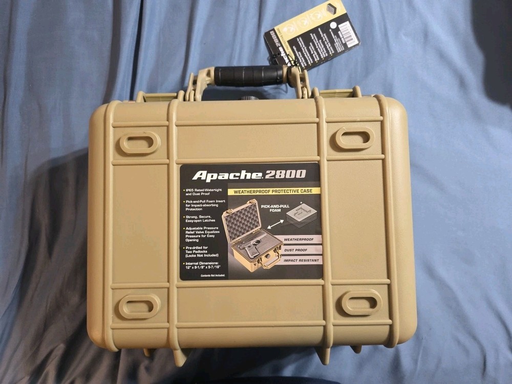 Apache 2800 hard case tan color for guns camera electronics Dust Waterproof case