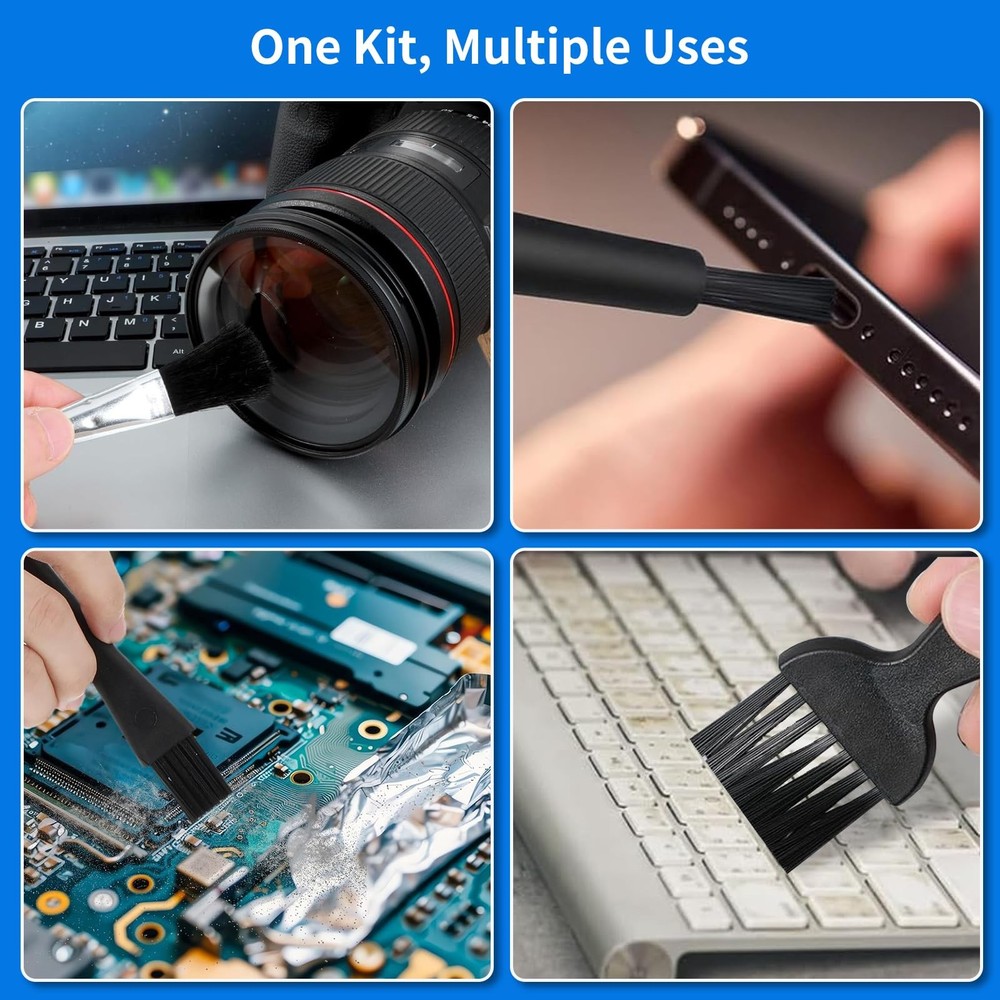 6-Piece Keyboard Cleaning Kit with Keycap and Switch Pullers, Dust Brush