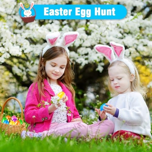 72 PCS Easter Essentials Empty Eggs for Egg Hunt, Bulk Hinged Plastic 72 Pack