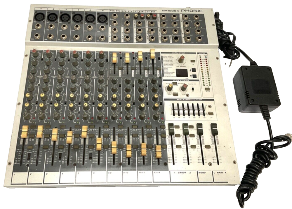 Phonic MM 1805X Rackmount Mixer With Power Supply Tested and Working