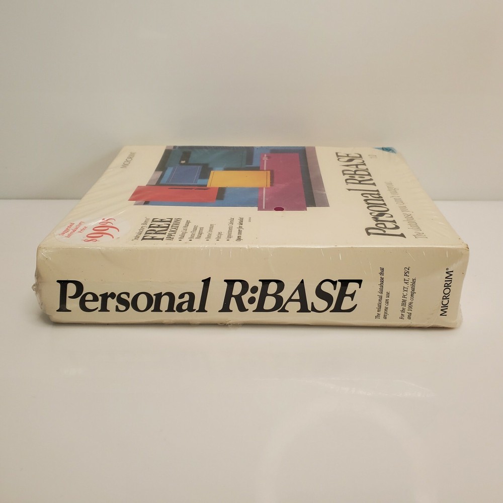 Vintage Microrim Personal R:BASE 1.0 Computer Database 1990 NIP HTF