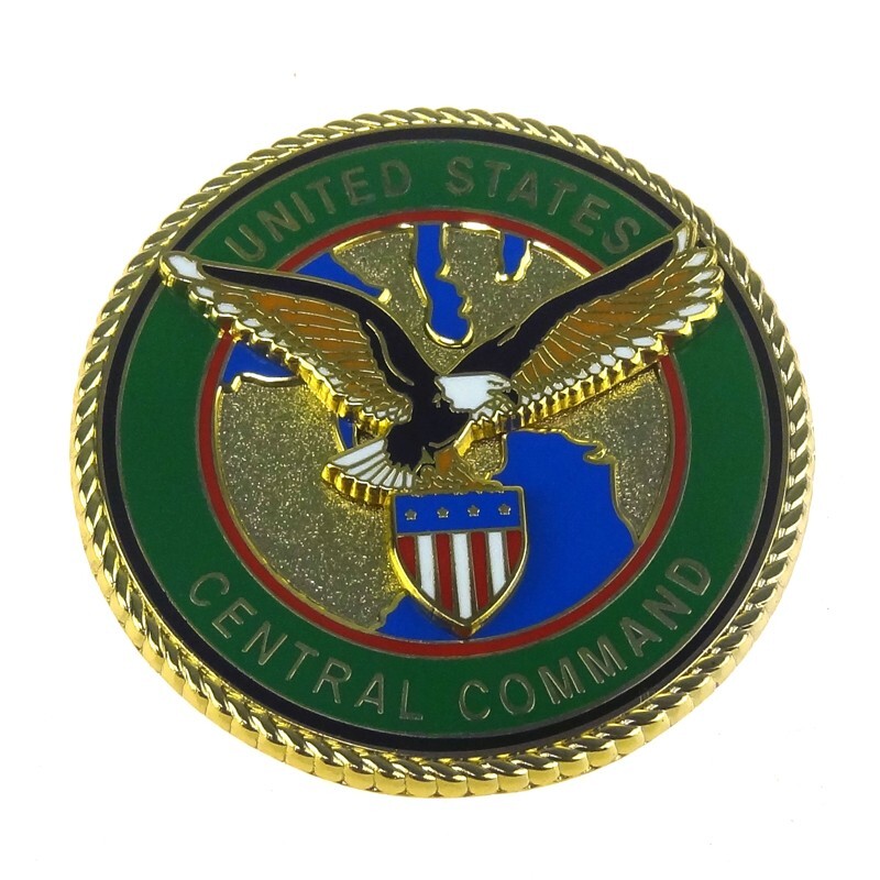 US Central Command  Police Badge Solid Copper Brooch Insignia Pin