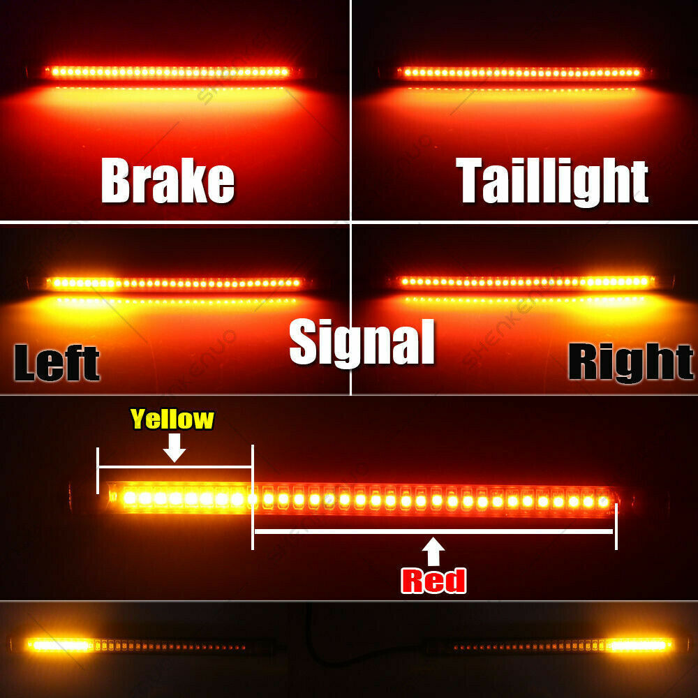 Motorcycle Sequential Switchback LED Tail Brake Turn Signal Strip Lights