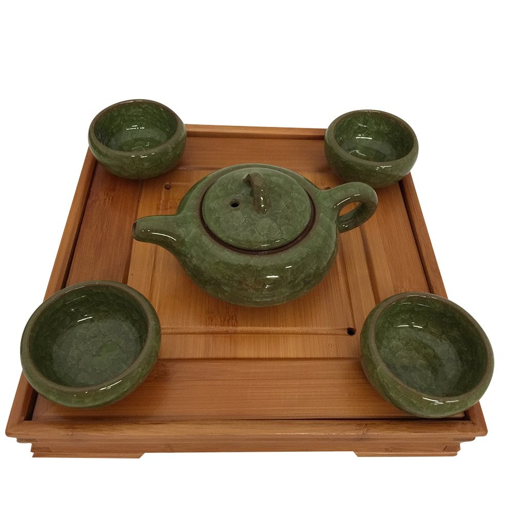 THY HOME Exquisite Glazed 5 PCS Ceramic Tea Set