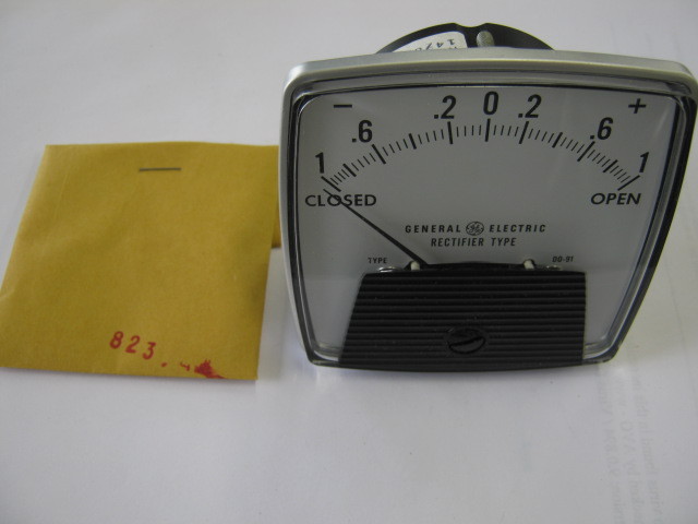 GENERAL ELECTRIC RECTIFIER TYPE PANEL METER TYPE D0-91