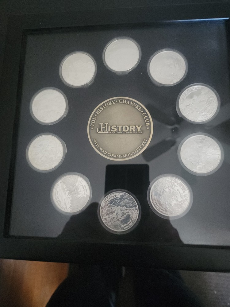 History Channel Commemorative Proof Coin Set with display case and Medallion