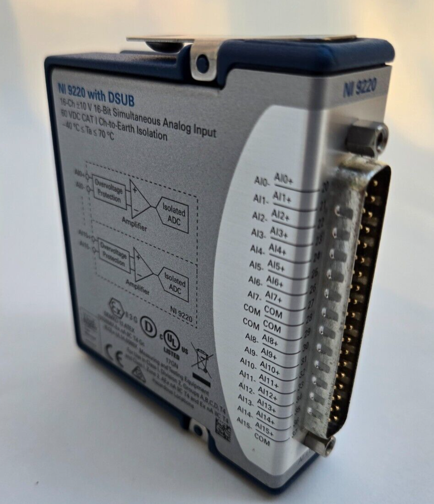 National Instruments NI 9220 cDAQ Analog Input Module, With DSub Connector