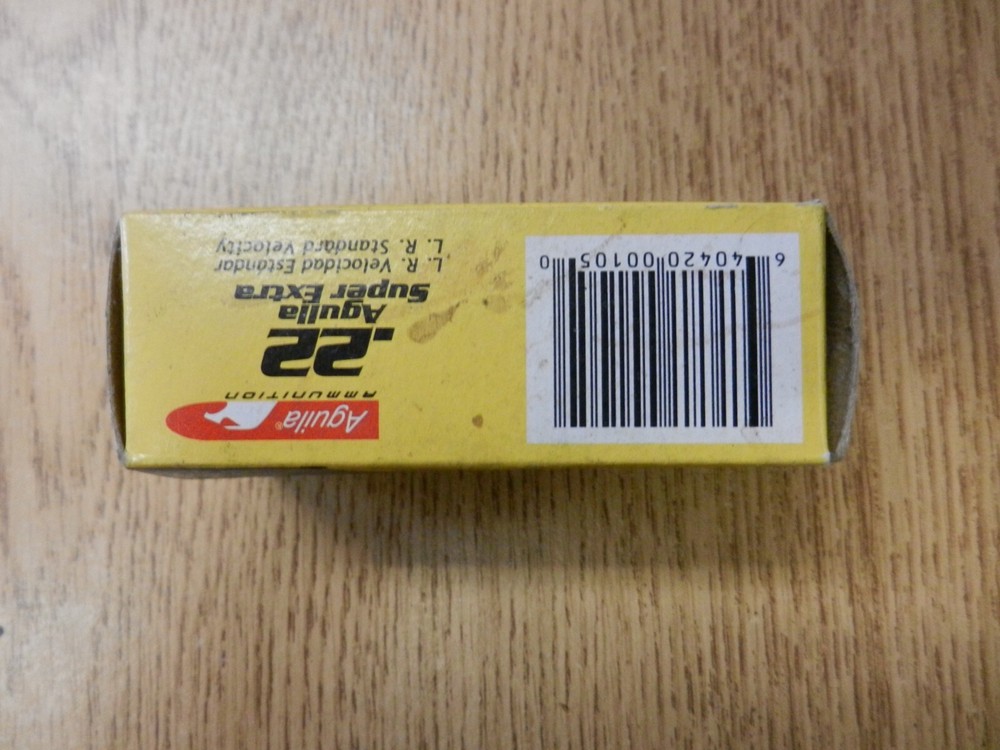 Aguila .22 Super Extra Long Rifle Empty Ammo Box Used