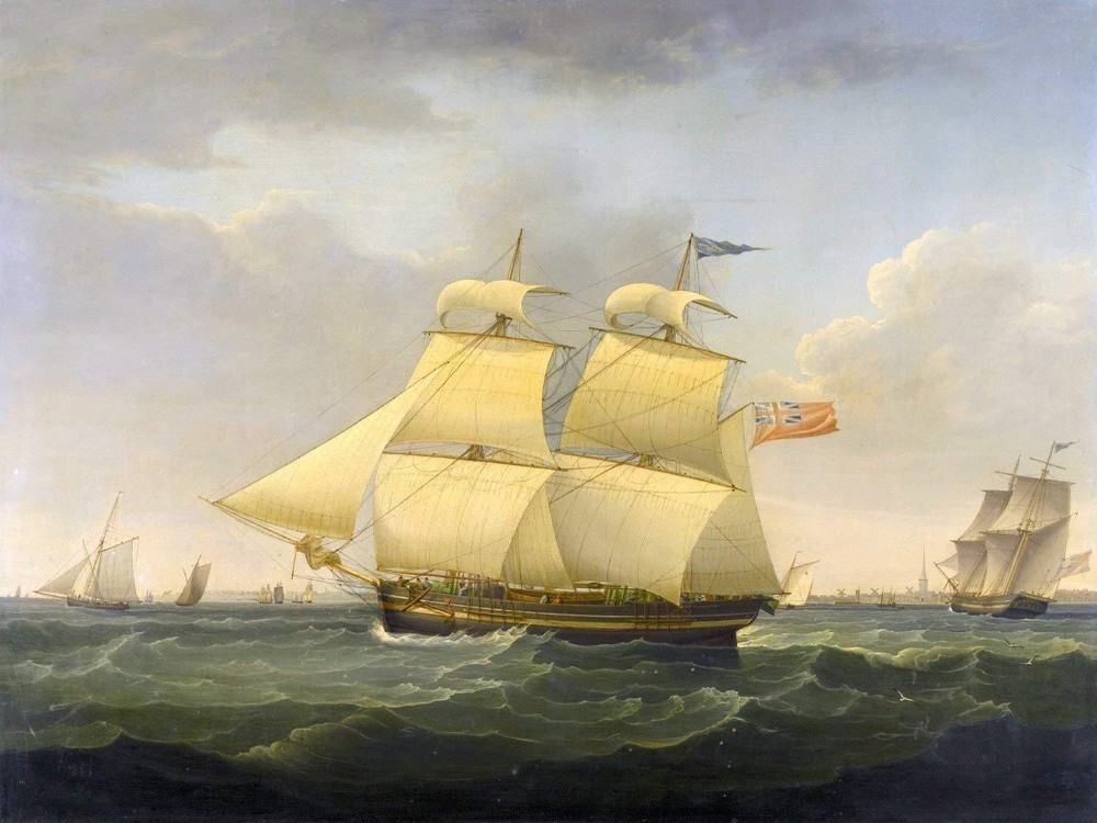 THE ship on THAMES by J. Harwood Tile Mural Kitchen Wall Backsplash Ceramic 10x8