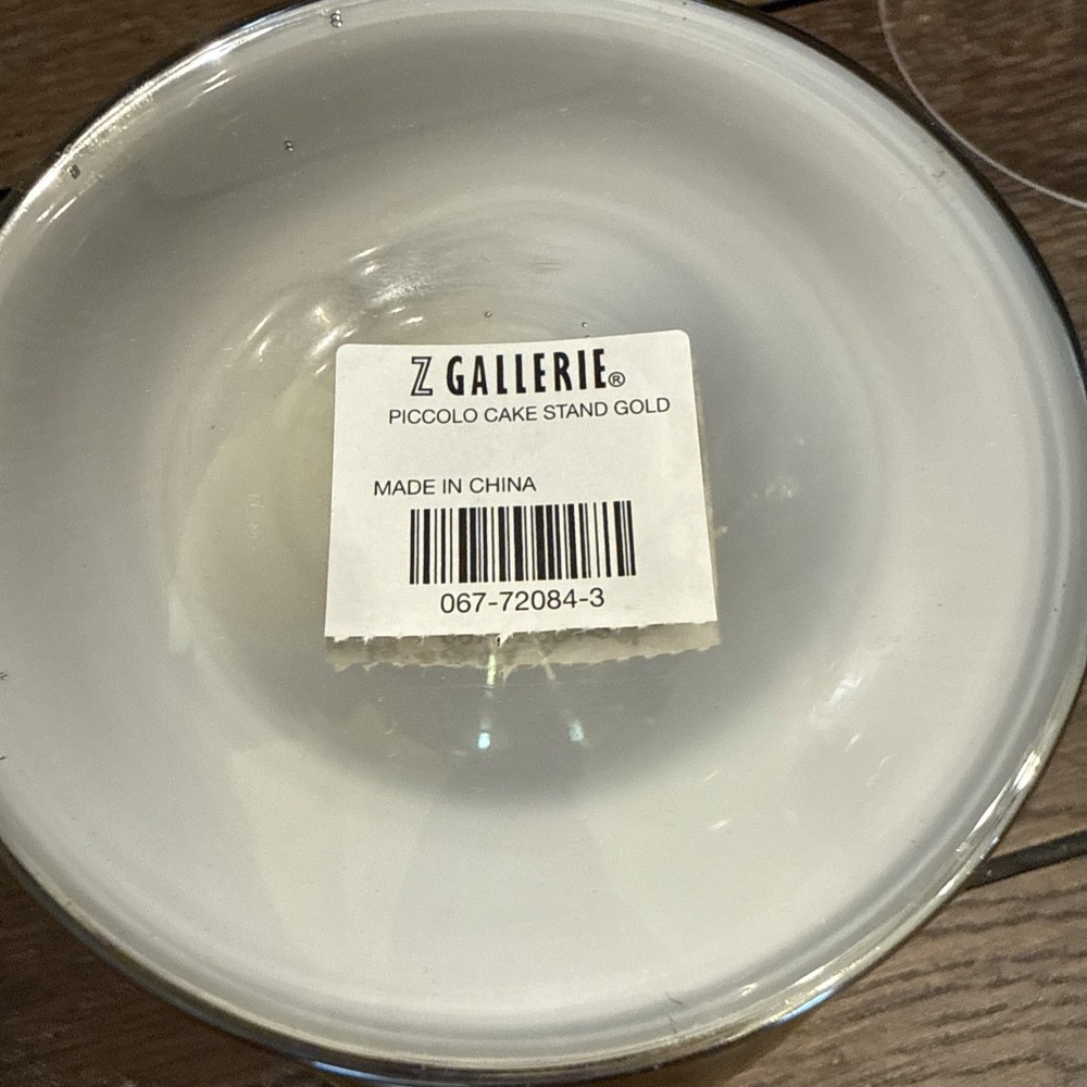 Mini Gold Cake Stand With Glass Dome Lid