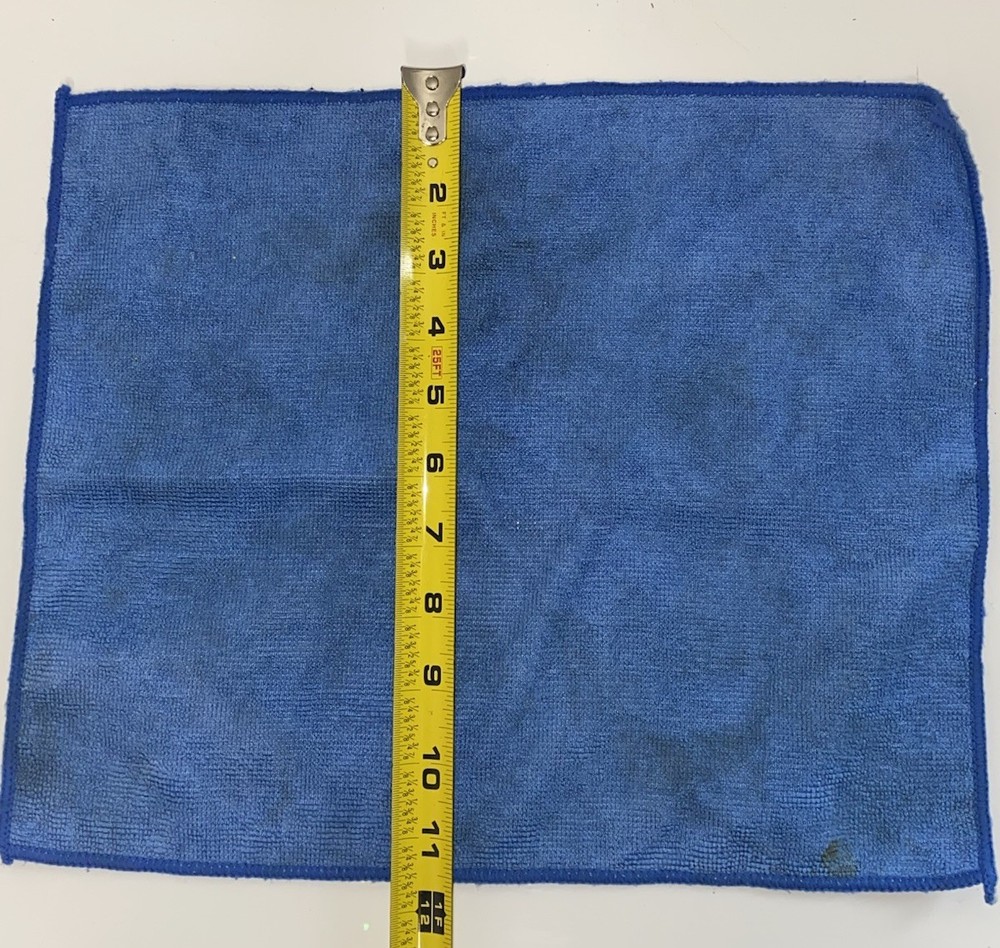 Used Blue Microfiber Cleaning Cloth – 14” x 12”