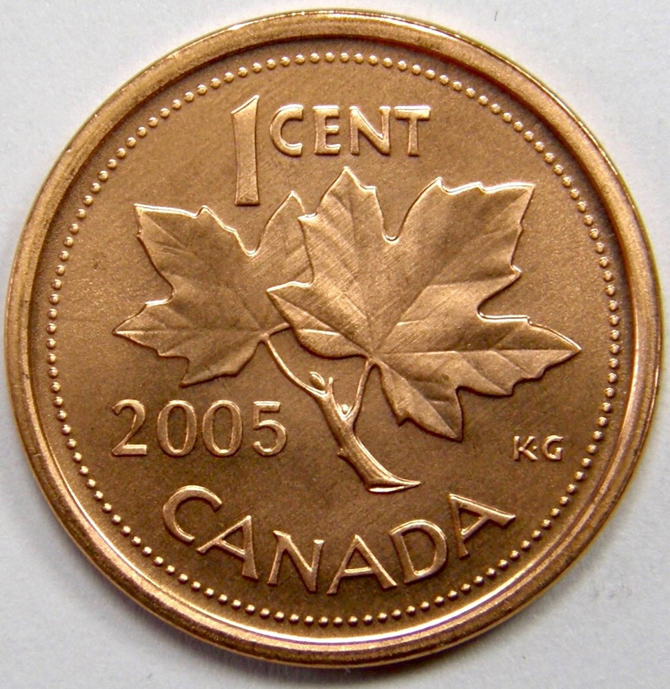 2005 NO P UNCIRCULATED CANADA SMALL CENT NON-MAGNETIC