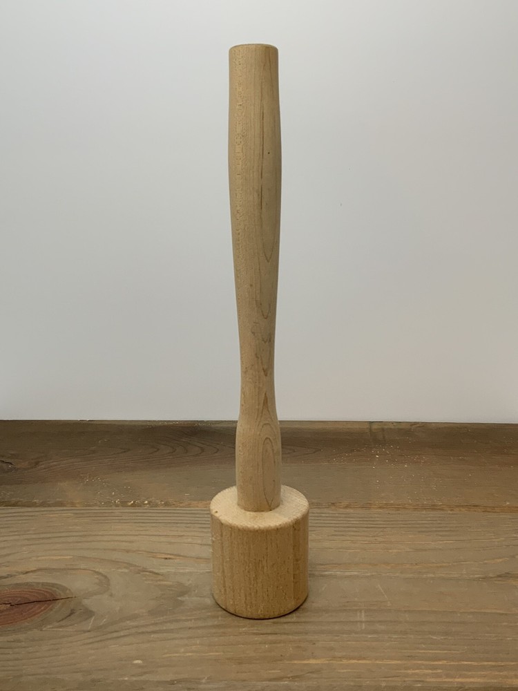 Vintage Solid Wood Pusher Mallet Long Handle 10.5” Excellent