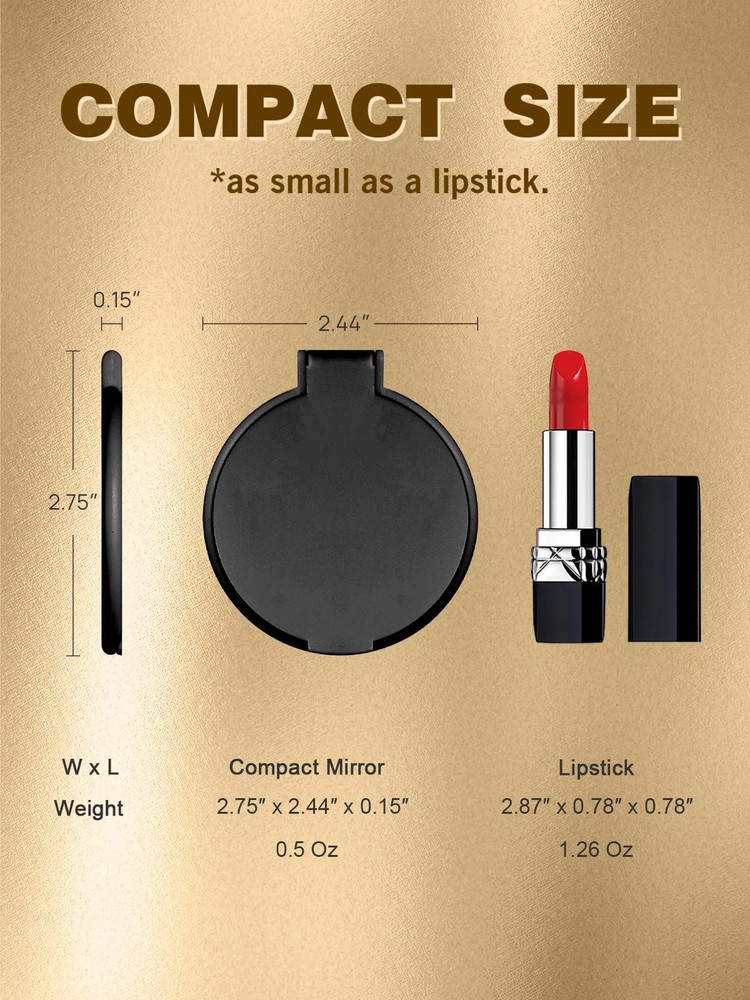 Qislee Compact Mirror Bulk, Round Makeup Bulk 36PCS, 36 Pcs-white