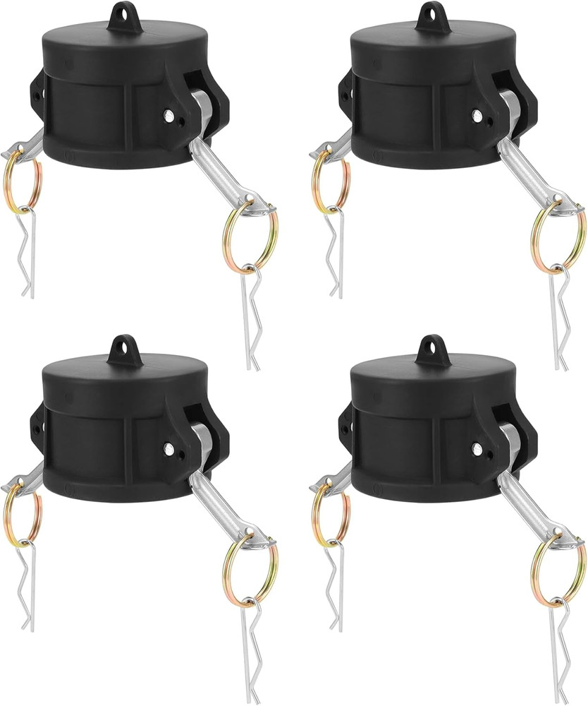 4 Pack 2 in Type DC Polypropylene Camlock Dust Caps Coupling 125 PSI 2-Inch Size