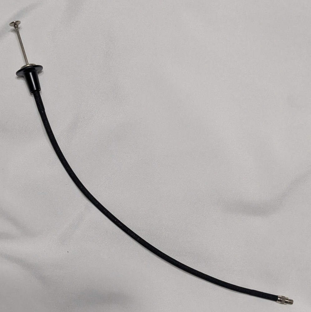 VINTAGE PRONTOR Cable shutter Release Remote CABLE 10" BLACK /SILVER PUSH BUTTON