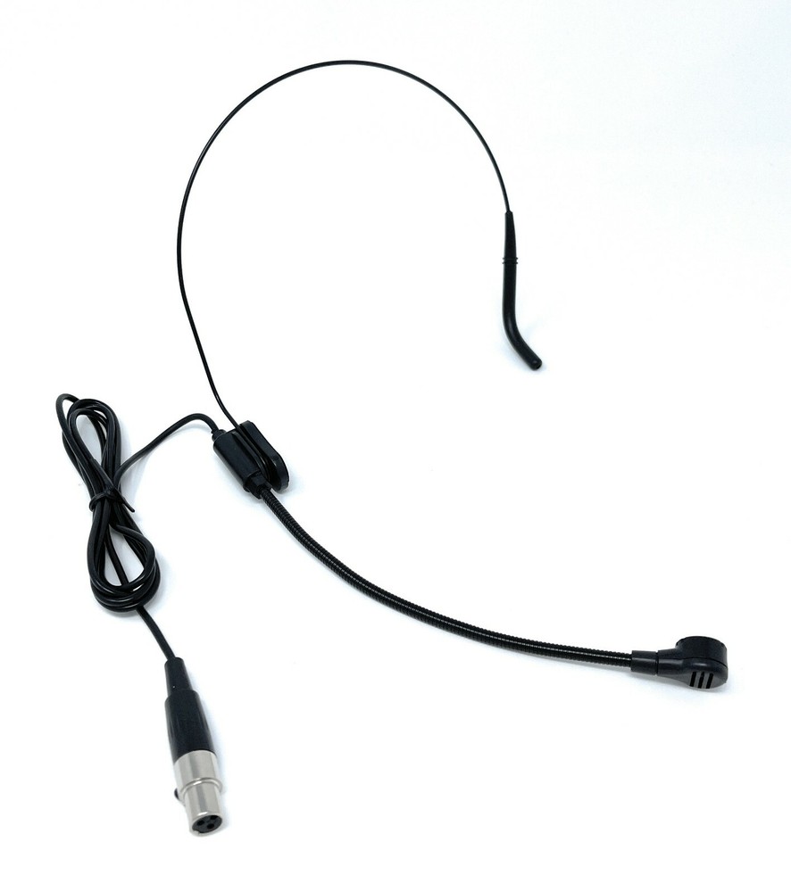 Headset Microphone for AKG Samson Wireless Mic System w/ mini XLR 3 pin Black