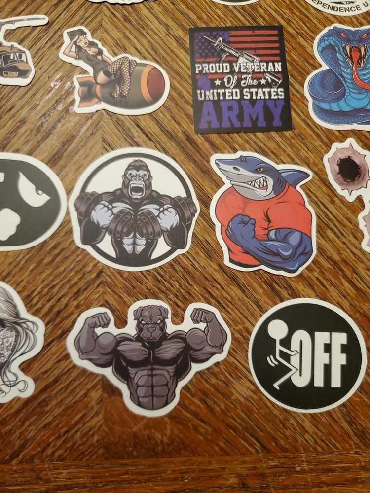 Sticker Lot. Military. Hard Hat. Tool Box.