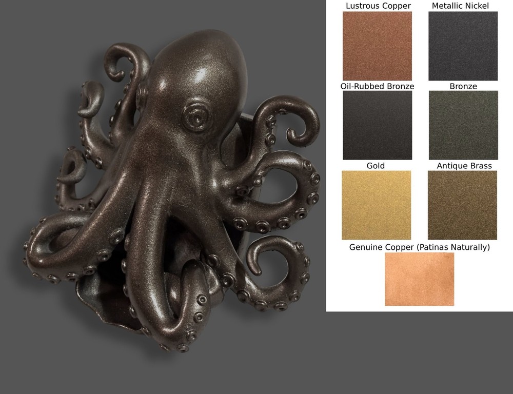 Octopus Pool Scupper Spillway: Hand-Finished Metallic Water Feature