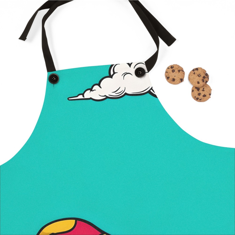 Red Toadstool Mushrooms Apron | Colorful Psychedelic Kitchen Apron