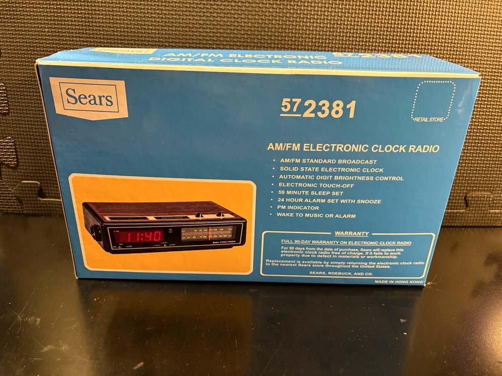 Sears Com Trek Alarm Clock - Empty custom design display box