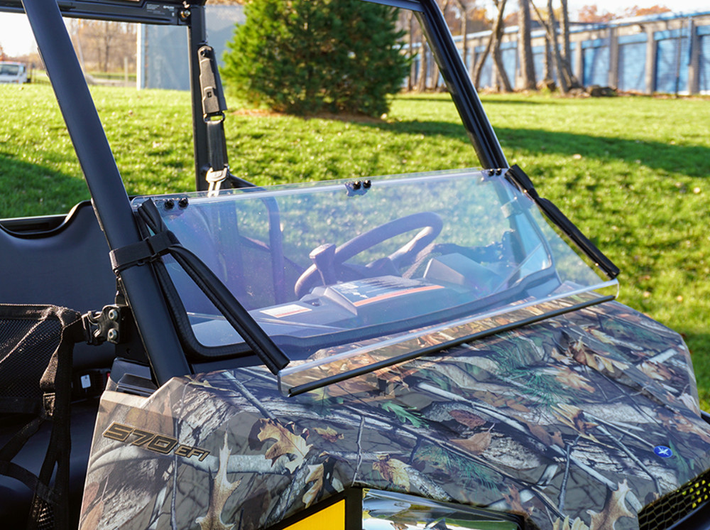 Polaris Ranger Midsize Scratch Resistant Folding Windshield