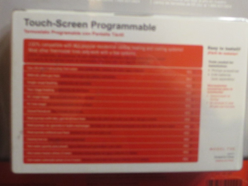 T30 Radio Thermostat Touchscreen Programable New Sealed