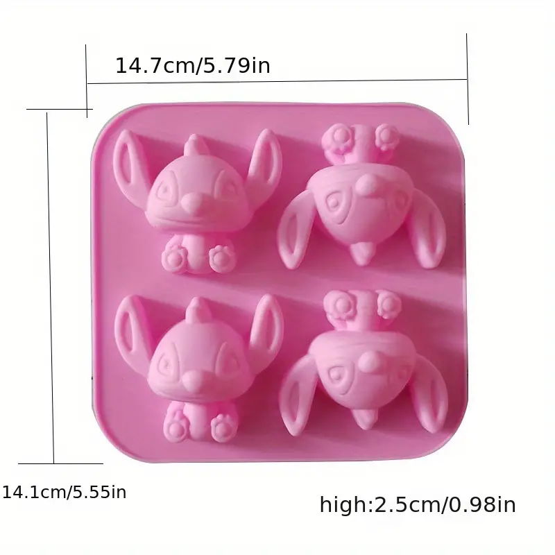 4 Cube Blue Koala Silicone Ice Cube Tray / Treat Mold Bakeware - New