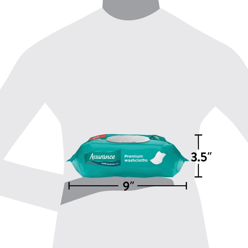 Assurance Premium Disposable Washcloths, XL (96 Count)