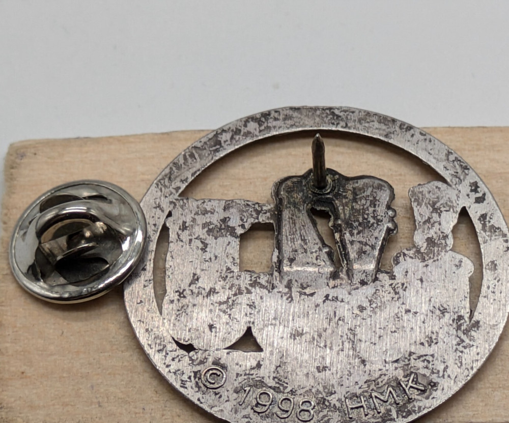 Hallmark 1998 Toy Train Nutcracker Silvertone Lapel Pin