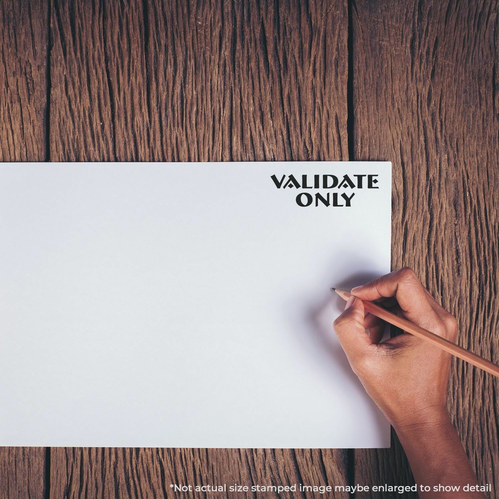 Validate Only Rubber Stamp Size 1/2" Tall x 1-5/8" Wide